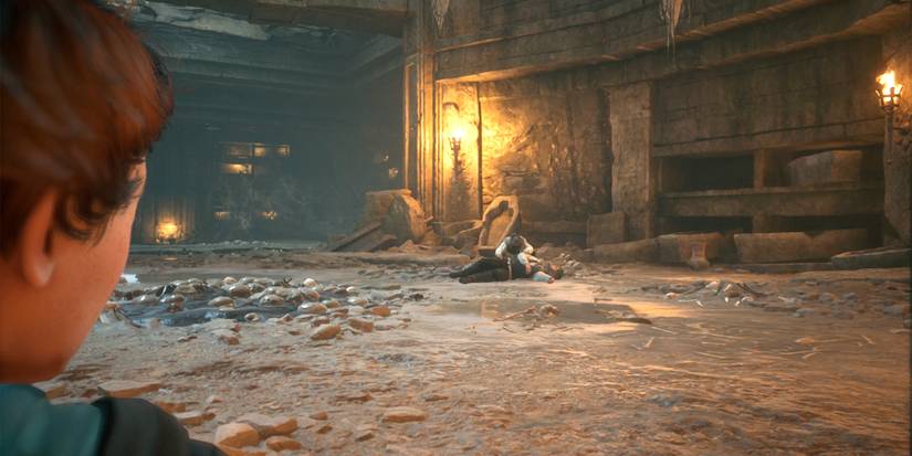 anne crying over solomon body in hogwarts legacy