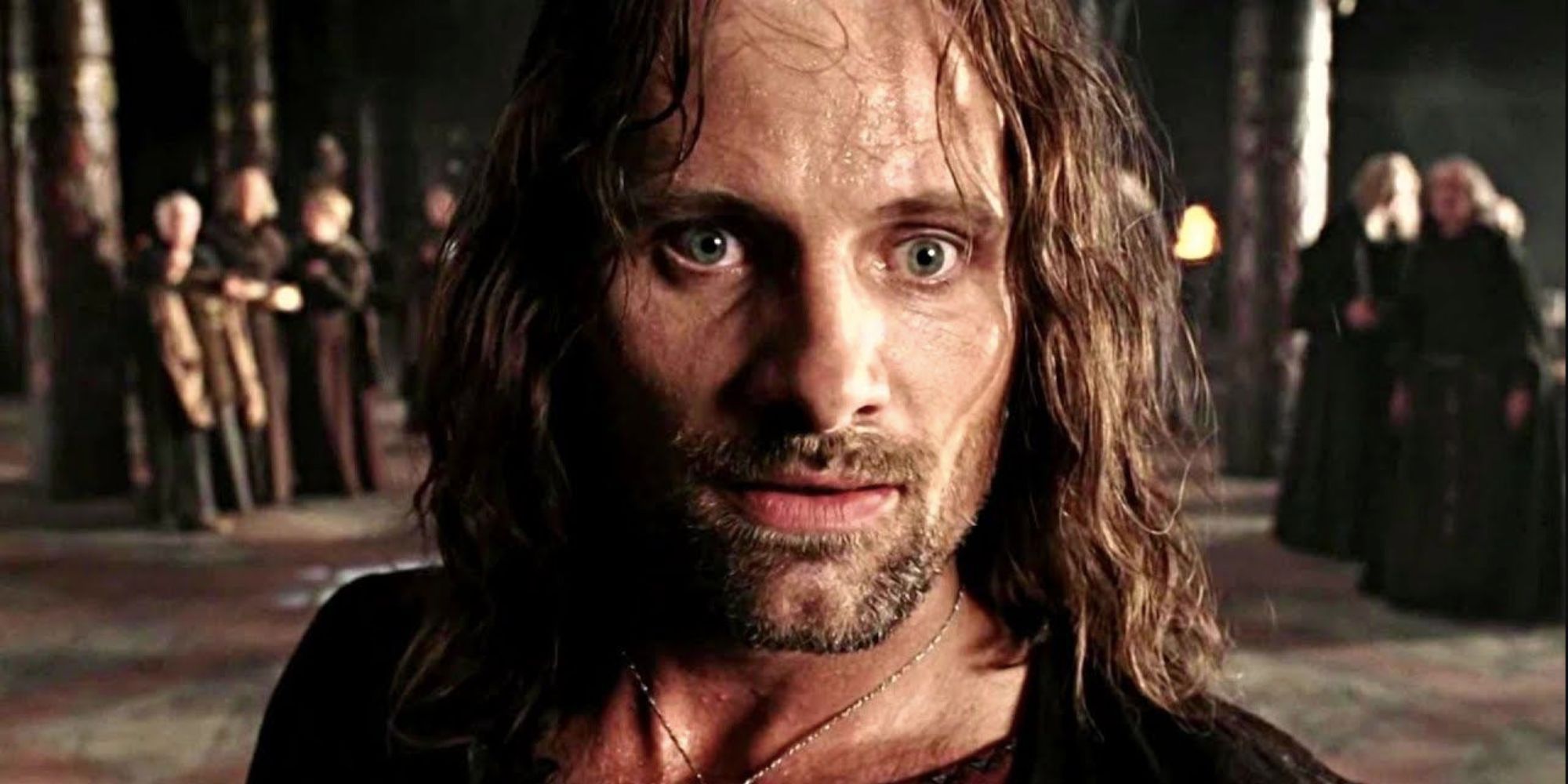 Aragorn tells Theoden The Beacons of gondor are Lit 
