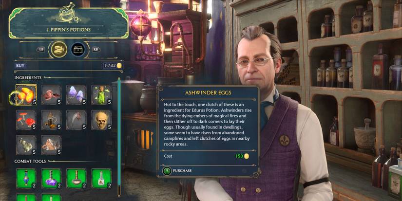 Ashwinder Eggs at J.Pippins Potions Hogwarts Legacy