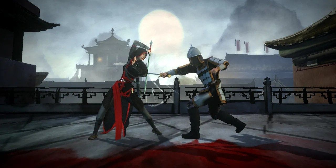assassins creed china character attacking a guard 