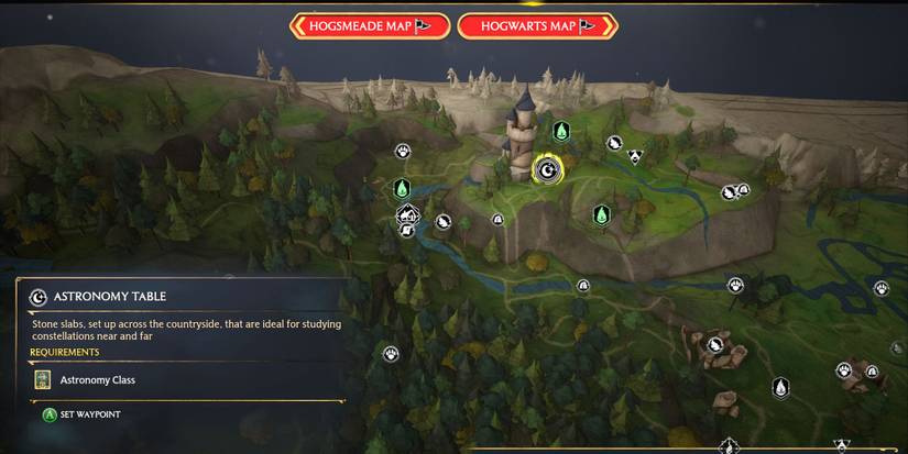 Astronomy table location North Ford Bog Hogwarts Legacy