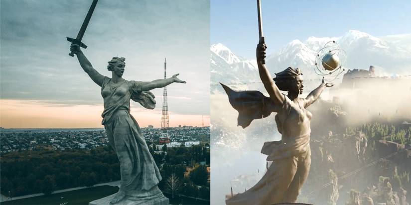 Atomic Heart Call of the Motherland Statue