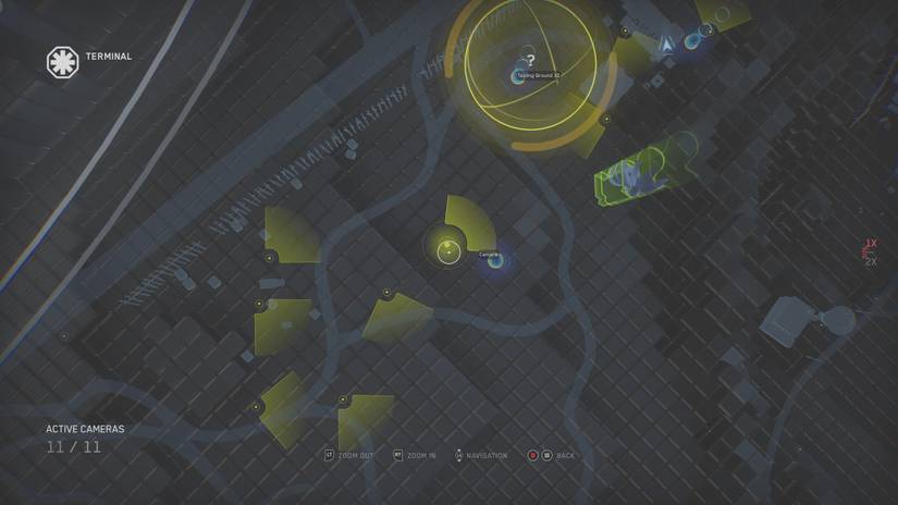 a map view brought up by a terminal