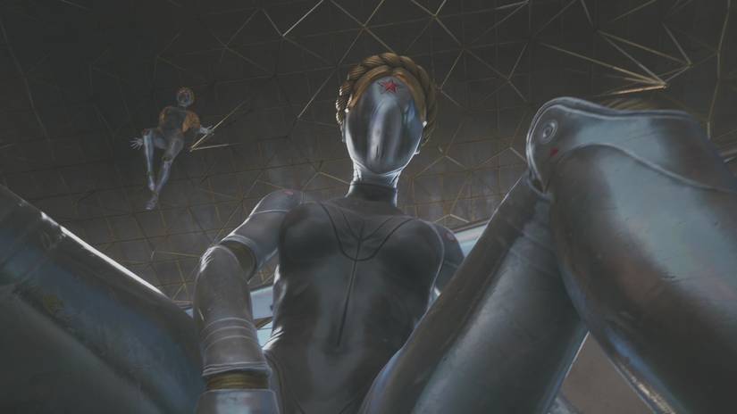 the twins straddling agent p3 before trying to kill him