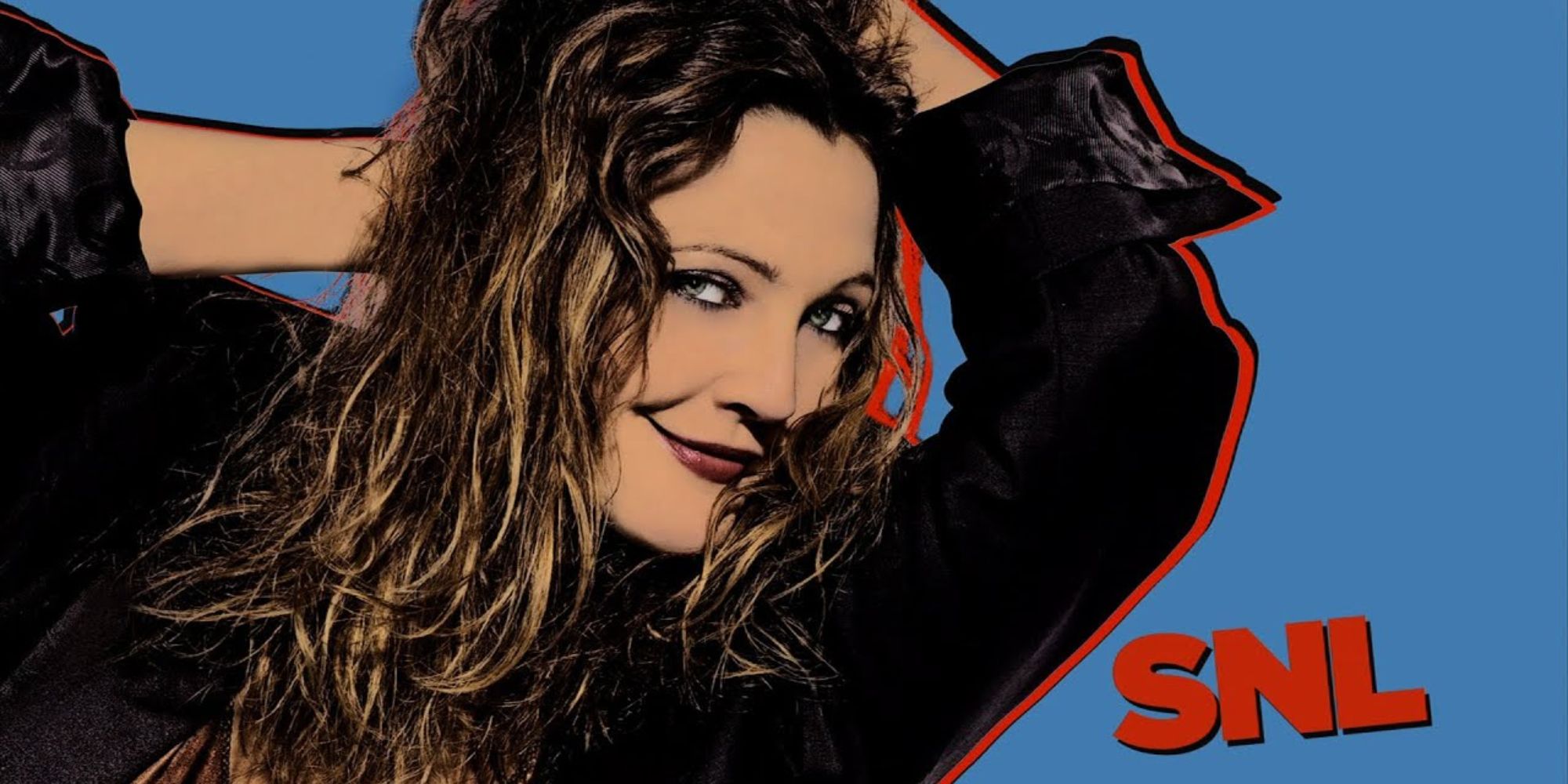 Drew Barrymore in a title card for SNL in 2007