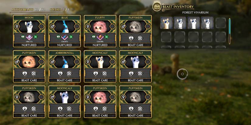 beast inventory in hogwarts legacy
