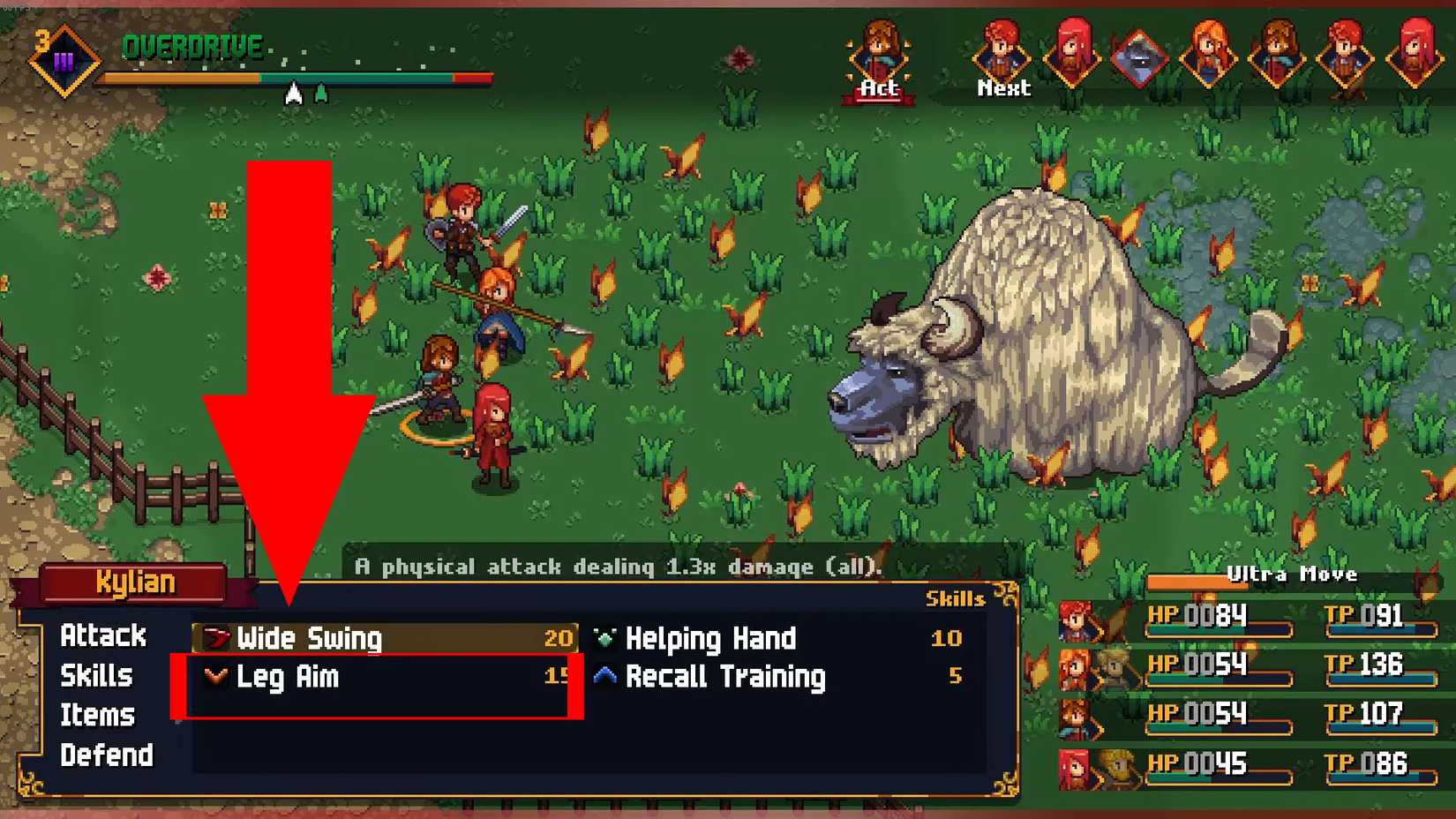 image showing how to beat tak the yak in chained echoes.
