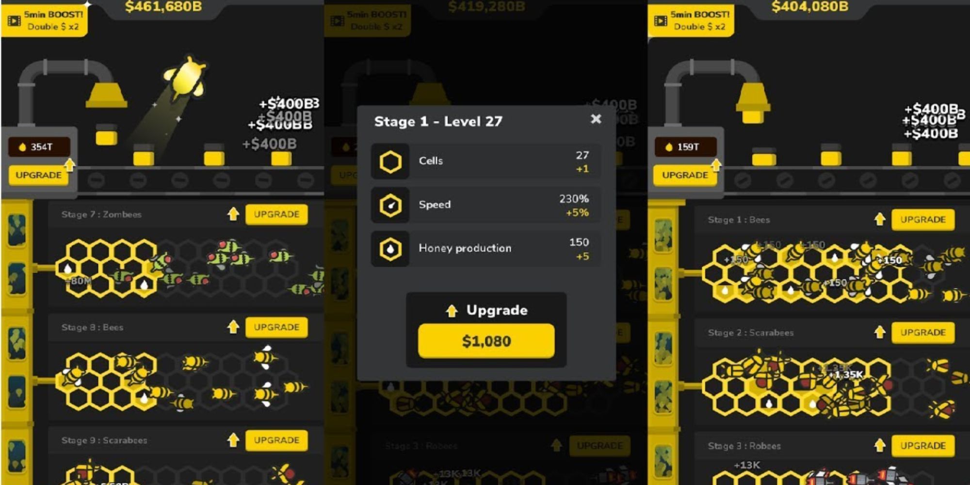 Screenshot of mobile game Bee Factory