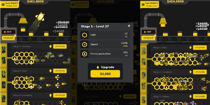 Screenshot of mobile game Bee Factory