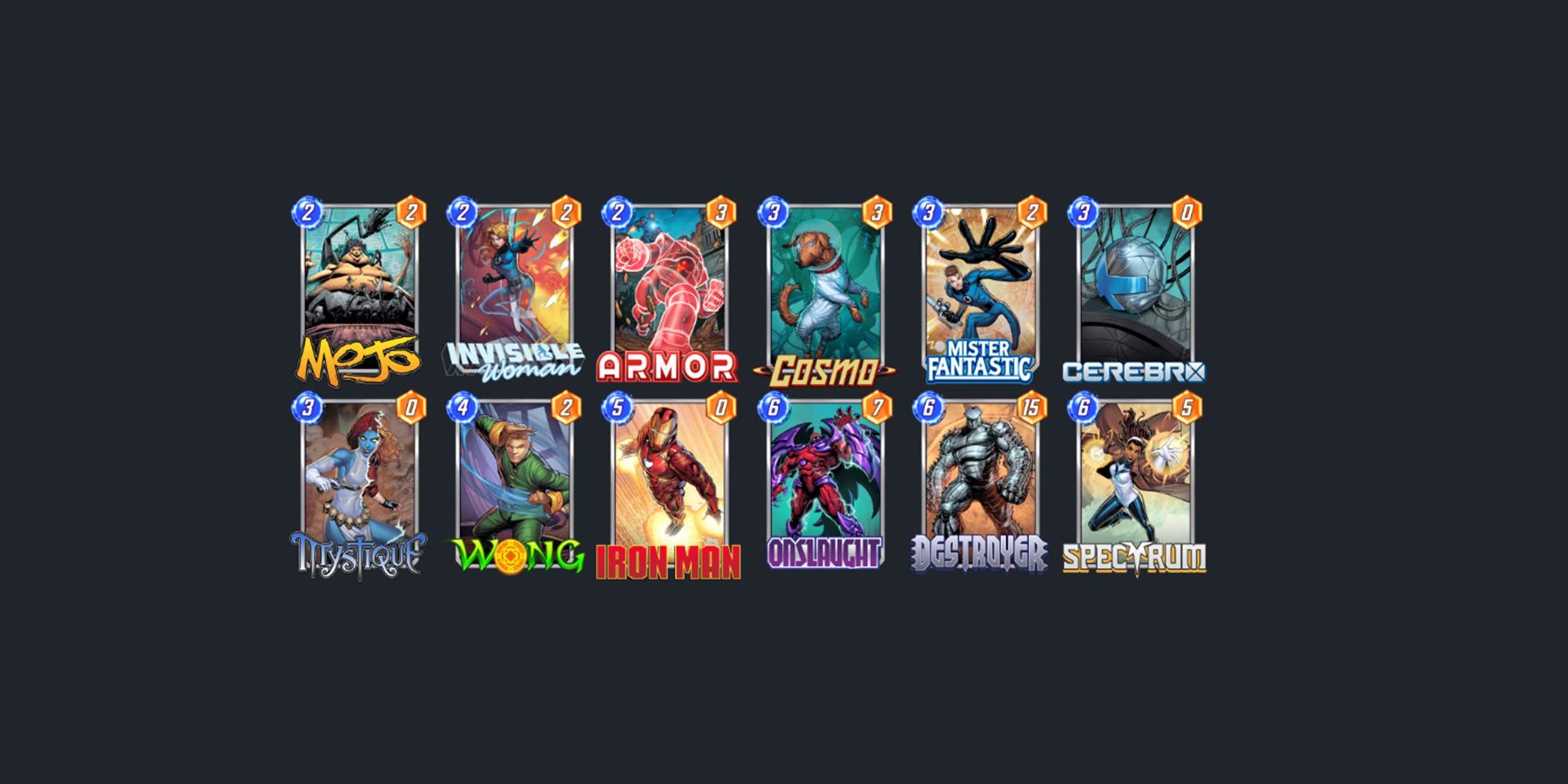 image showing the best ongoing deck for pool 3 cards in marvel snap.