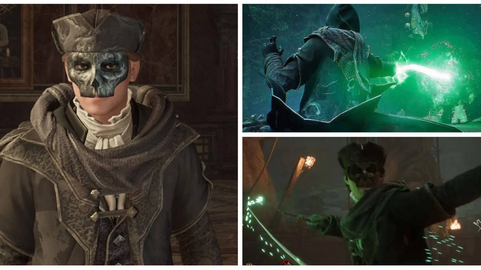 dark arts wizard using unforgivable curses in hogwarts legacy