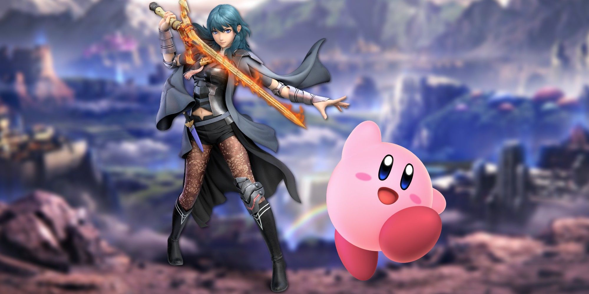 kirby and byleth in smash bros ultimate