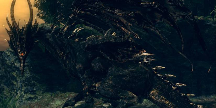 Black Dragon Kalameet must be shot out of the sky before players can fight him