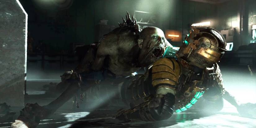 captain mathius turning into a necromorph on top of isaac clarke