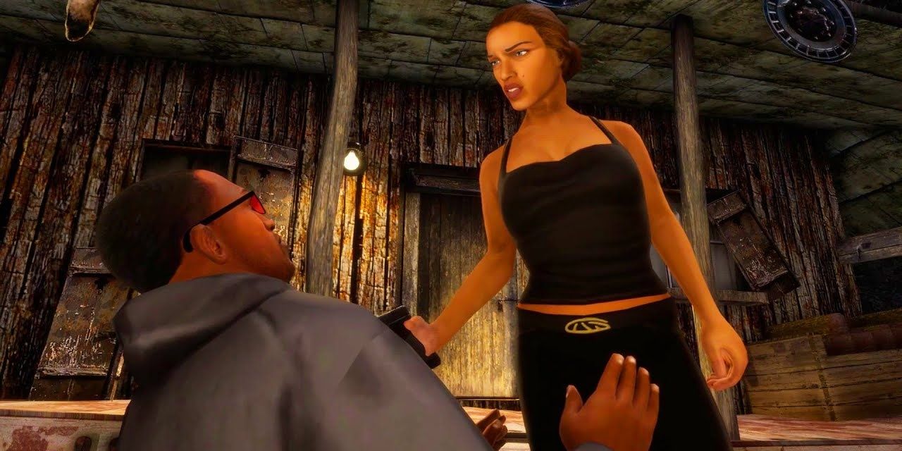 Catalina and CJ in Grand Theft Auto San Andreas