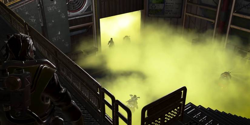 Caustic overlooking a poisoned room