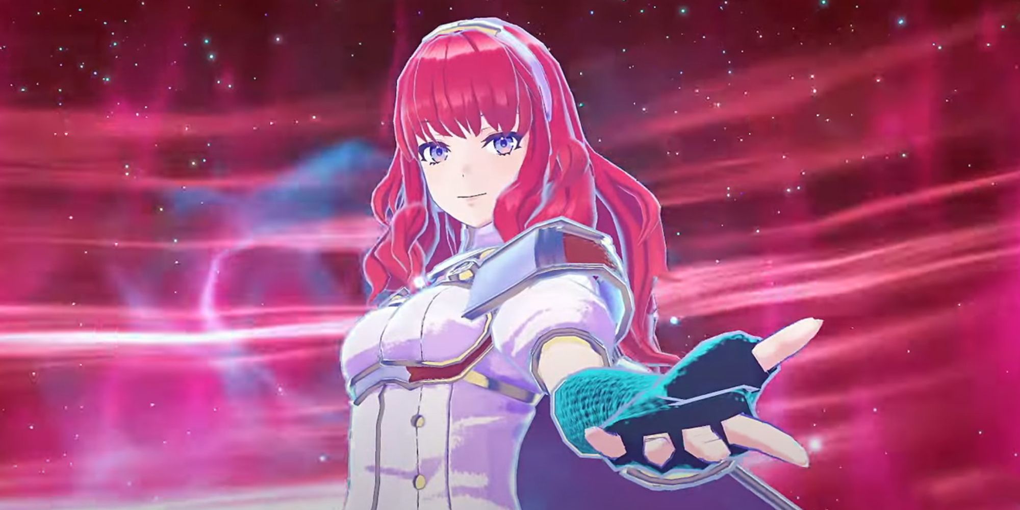 Celica holding out her hand in Fire Emblem Engage