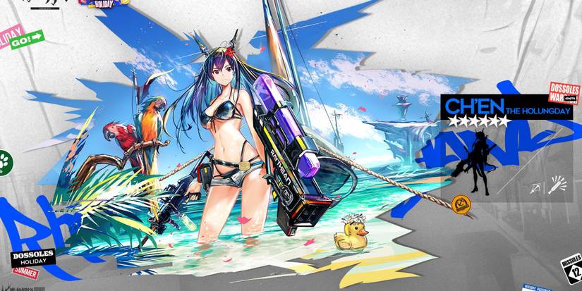  arknights Ch'en in a swimsuit