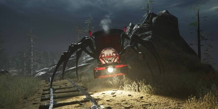 The murderous train Charles ready to charge at the player. 