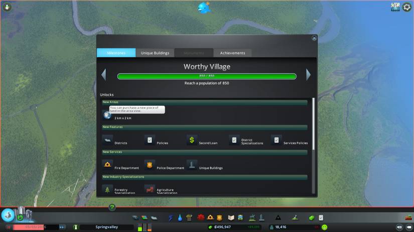 Cities Skylines Milestone Purchase