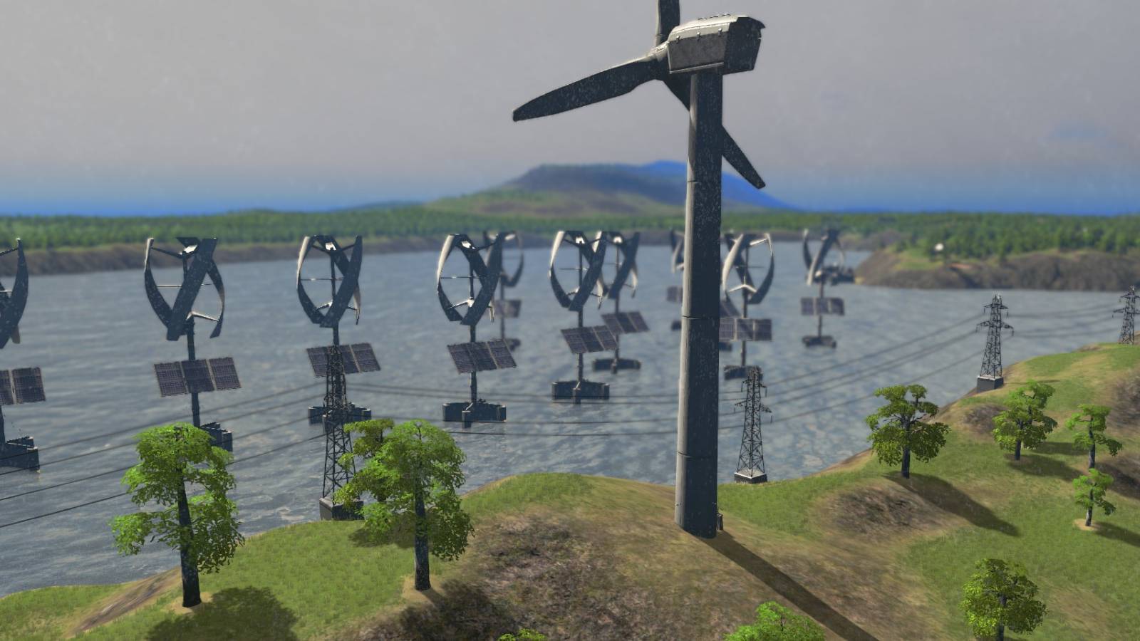 Cities Skylines Power Lines and Windmills