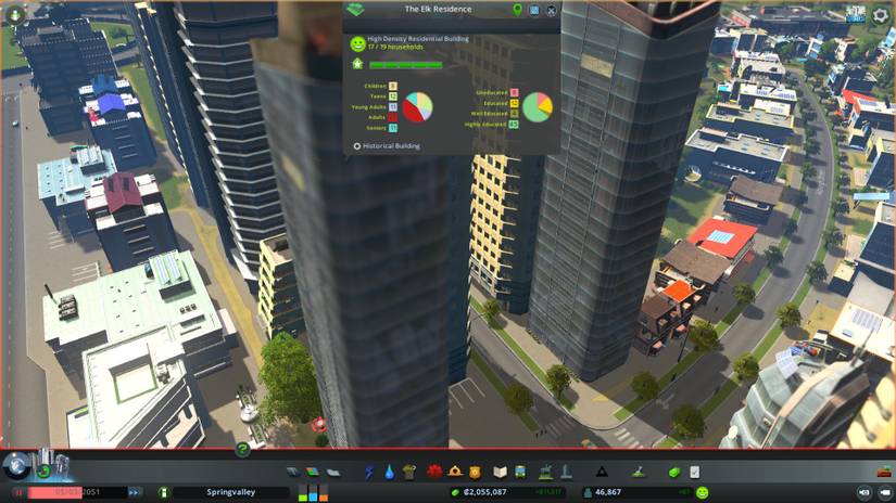 Cities Skylines Residence Menu