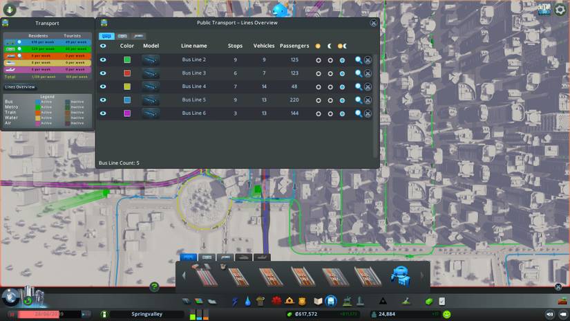 Cities Skylines Transport Overview