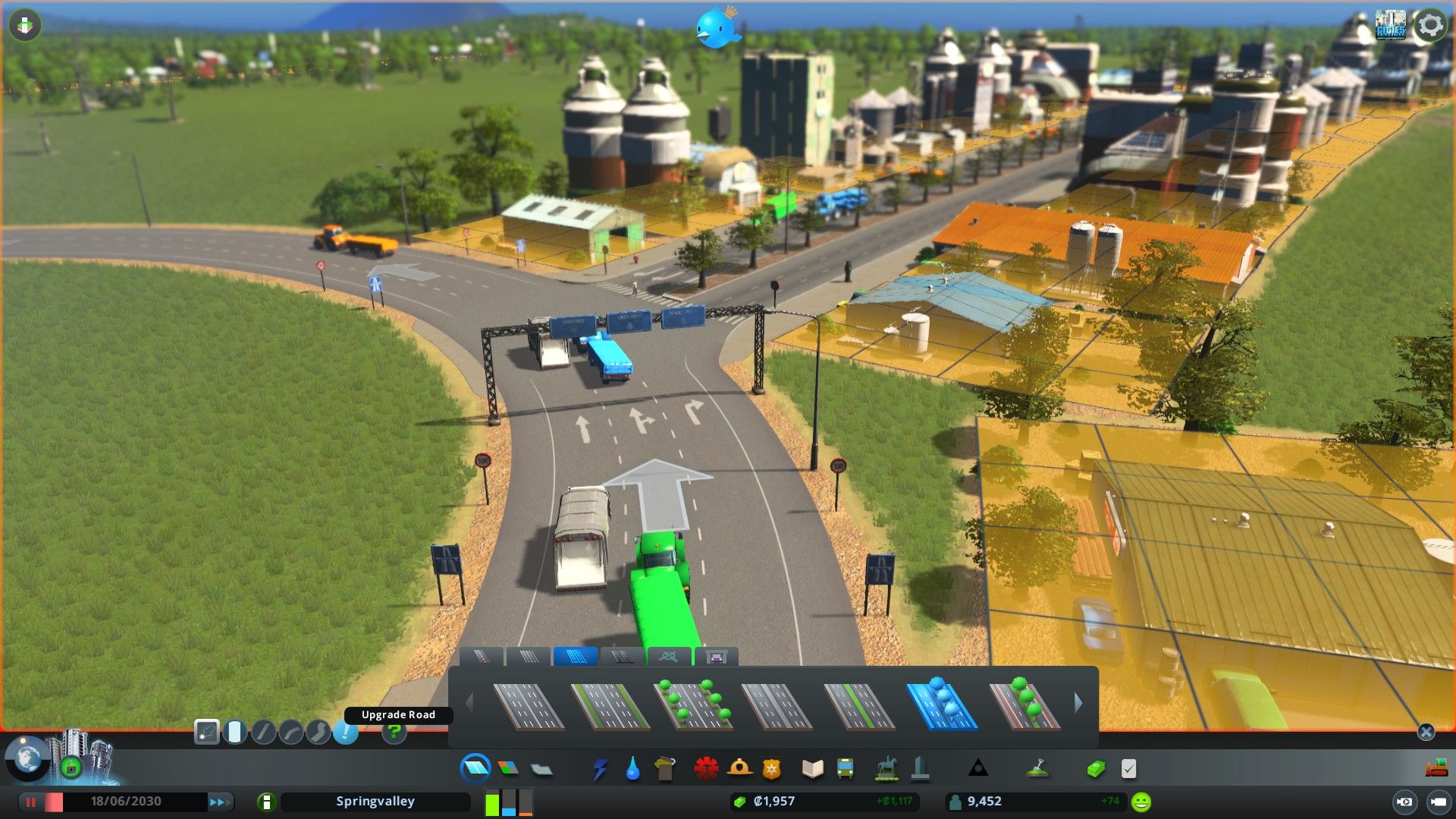Cities Skylines Upgrade Road Button