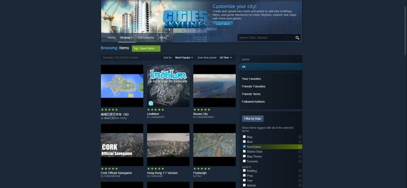 Cities Skylines Workshop Saves