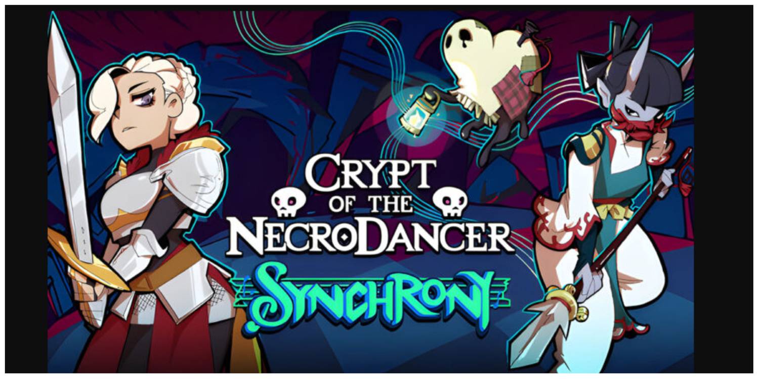 cartoon picture of a scene from the game Crypt of the Necrodancer