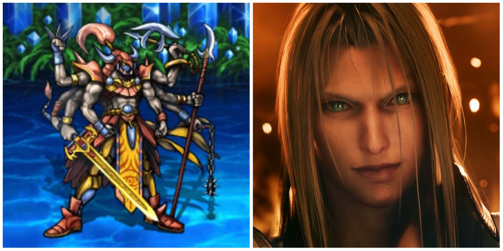 Gilgamesh and Sephiroth in Final Fantasy