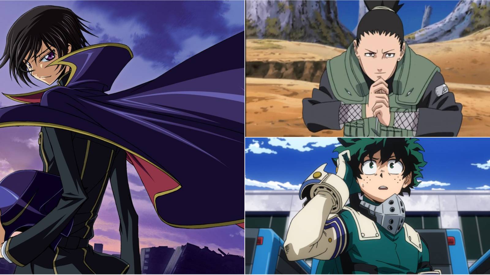 lelouch shikamaru izuku midoriya