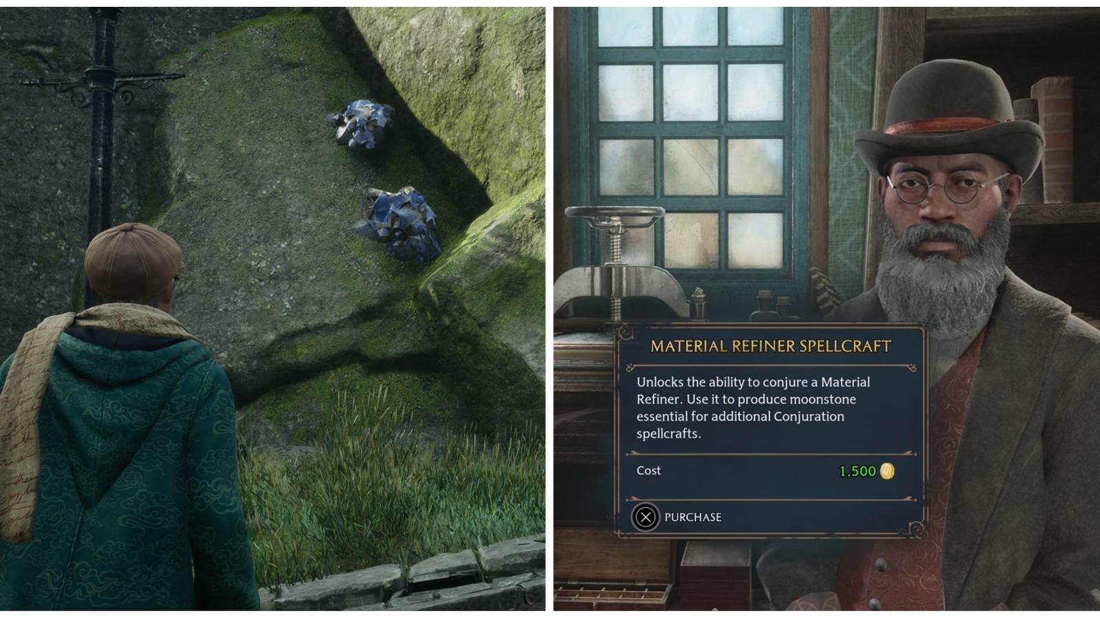 Moonstones and Thomas Brown in Hogwarts Legacy