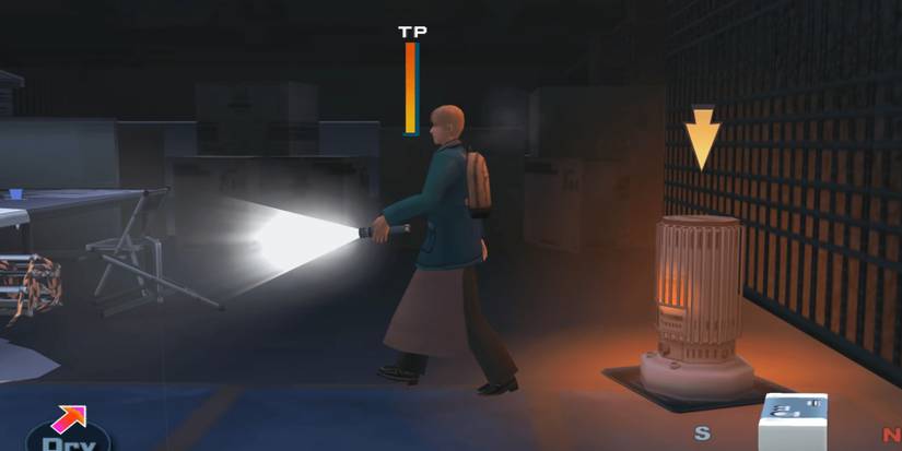 Player traversing through backroom