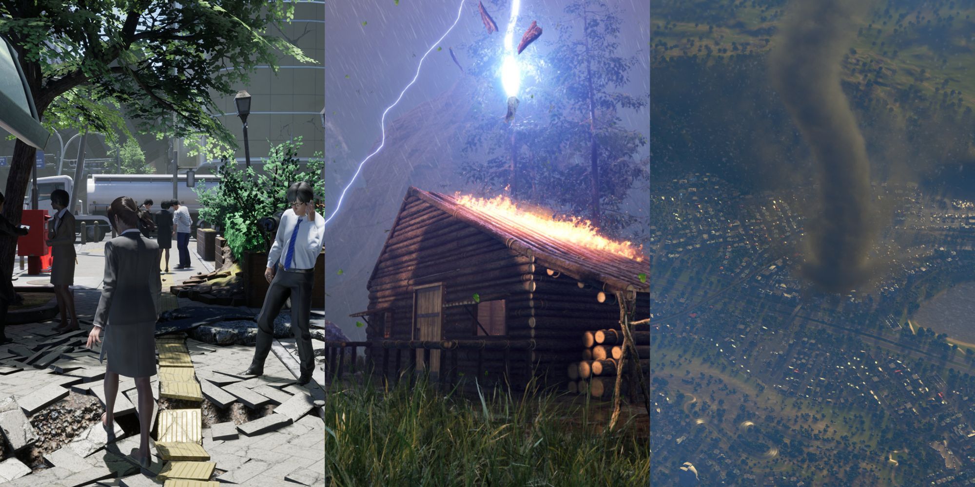 Collage of Disaster Report 4, Icarus and Cities: Skyline - Natural Disasters