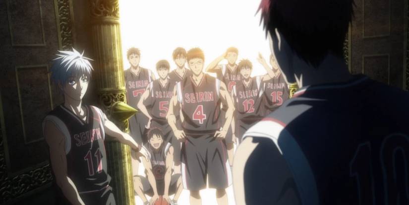 kuroko leading his team mates to the zone