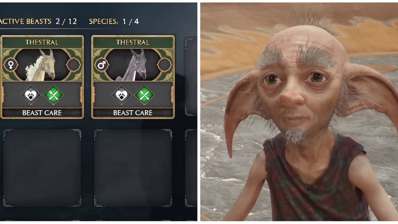 Thestrals and Deek in Hogwarts Legacy