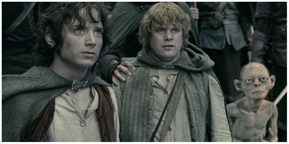 Elijah Wood as Frodo. Sean Astin as Sam. Andy Serkis as Gollum.