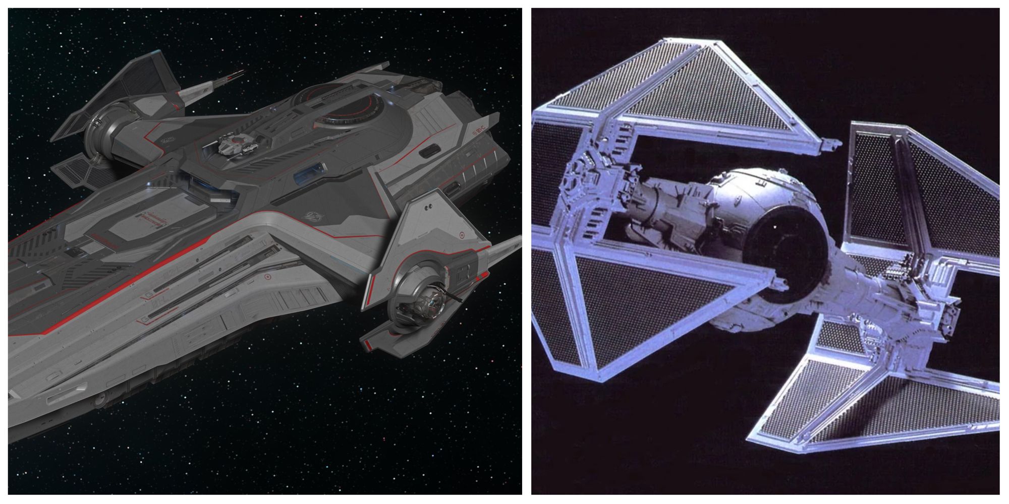 Star Citizen Anvil Carrack Tie Fighter Comparison