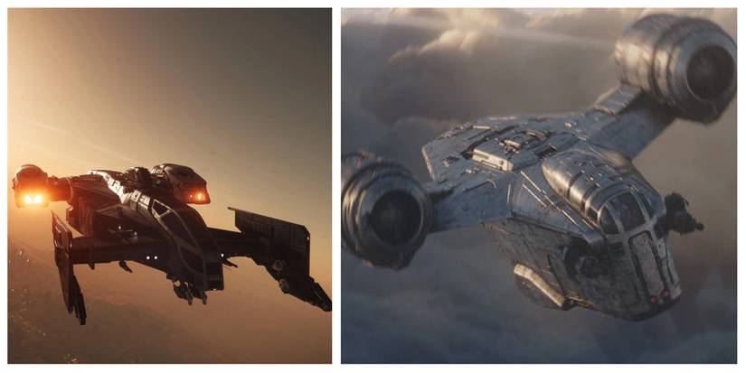 Star Citizen Razor Crest and Drake Cutlass Black