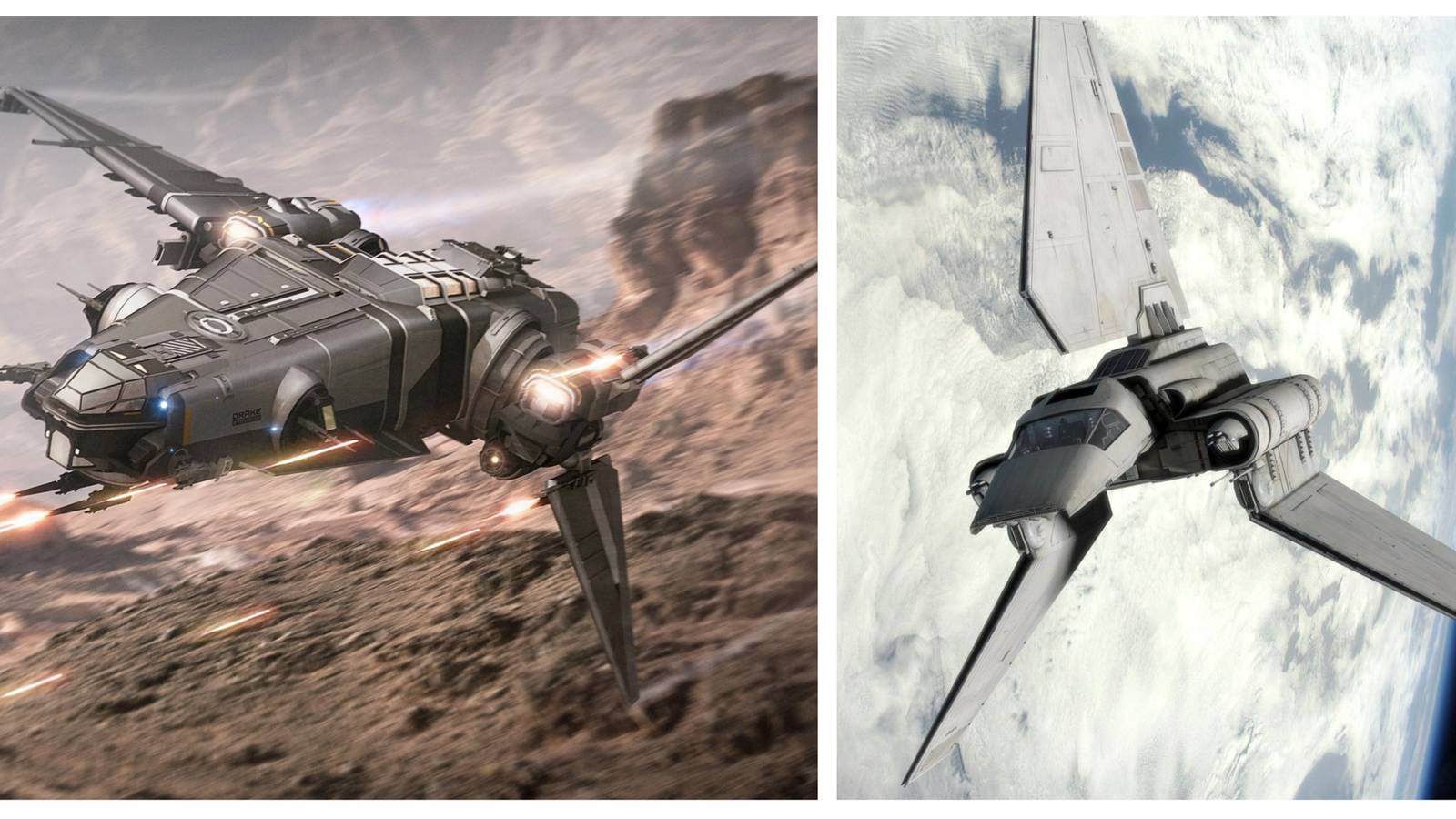 Star Citizen Drake Corsair Imperial Shuttle Comparison