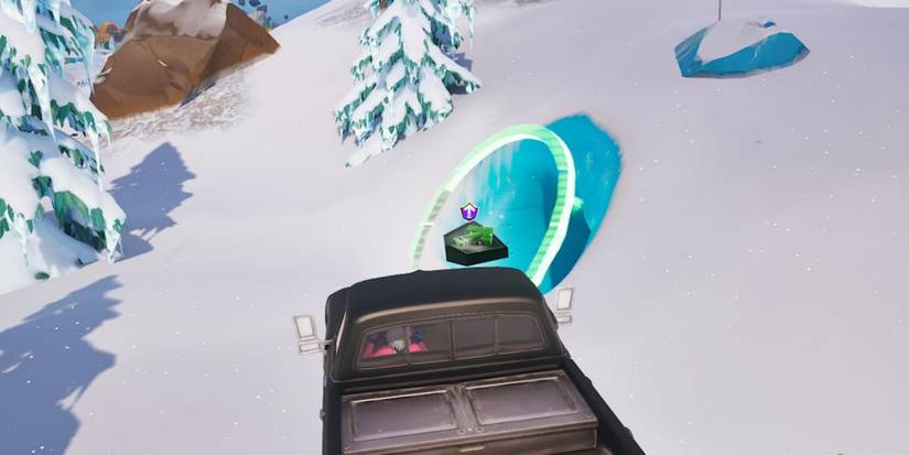 collecting green token at cavern entrance