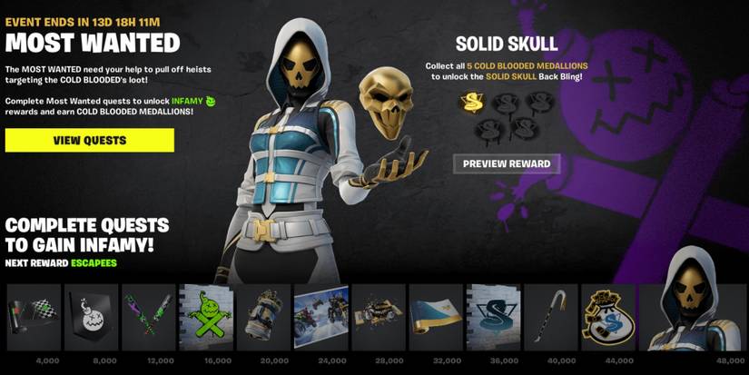 mini battle pass during most wanted event