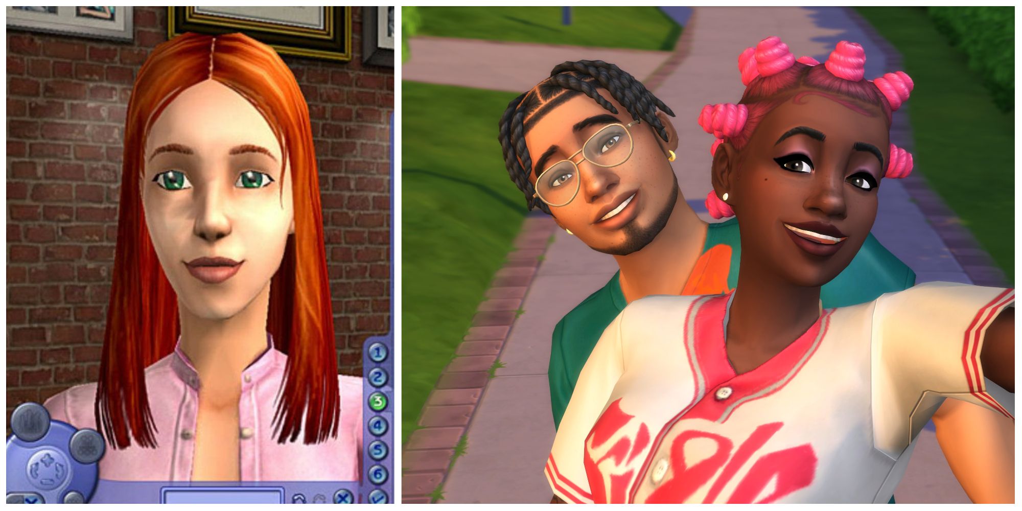 Sims from the Sims 2 and 4