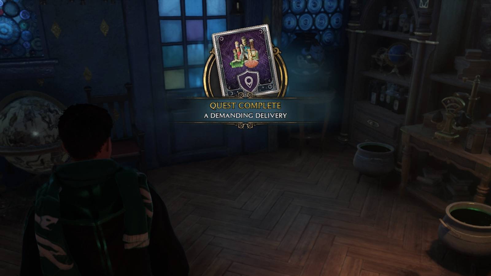 completing a demading delivery quest in hogwarts legacy