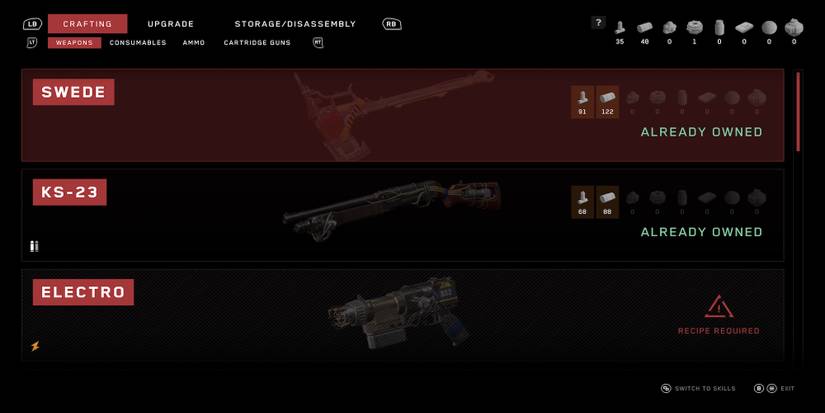 Crafting weapons in Atomic Heart