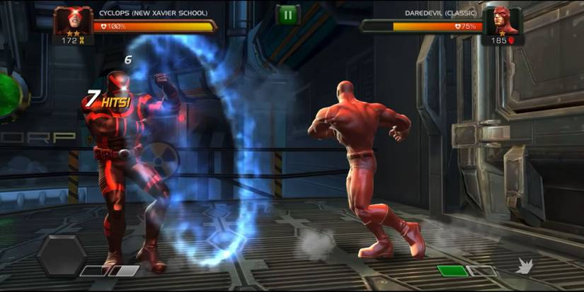 Cyclops defending from an attack