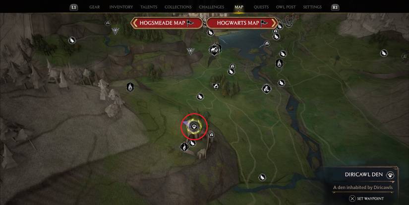 Diricawl Den in Hogwarts Legacy