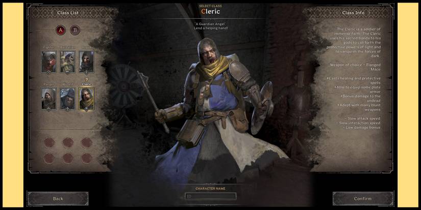 Dark and Darker - Atype Cleric On Character Creator