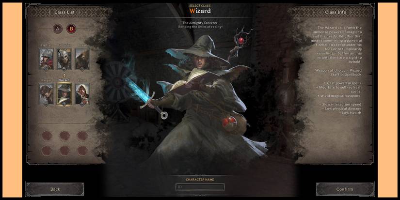 Dark and Darker - B-Type Wizard On Character Creator